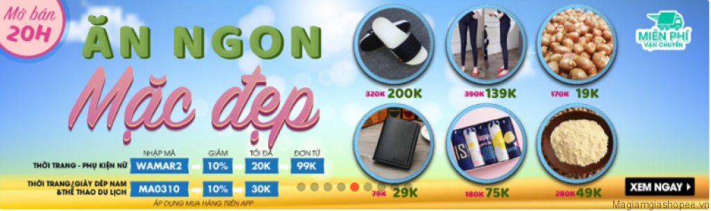 Các mã giảm giá Shopee được cập nhật trên trang website và trên ứng dụng Shopee App.