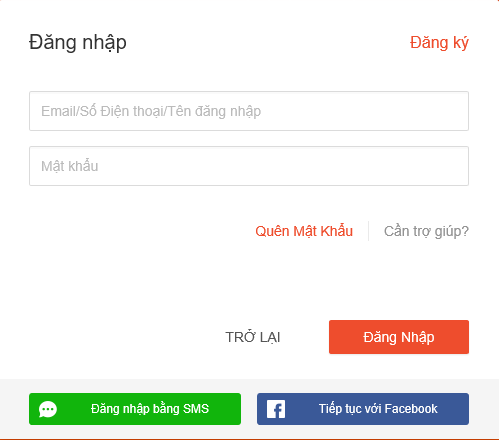 Đăng nhập tài khoản Shopee