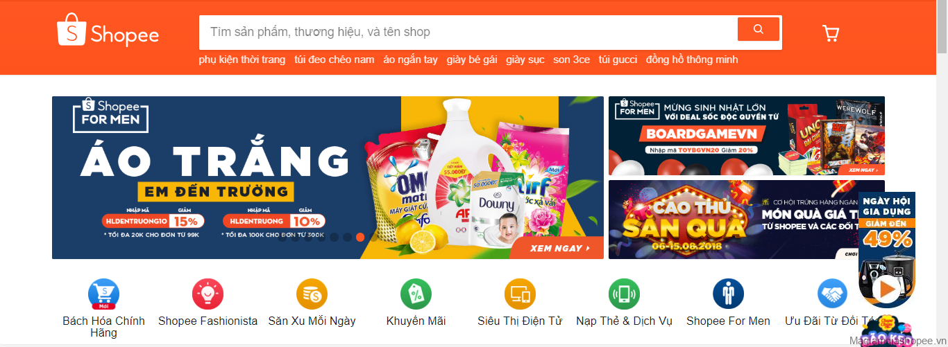 MÃ giảm giá Shopee Mã giảm giá Shopee trên website và ứng dụng Shopee app