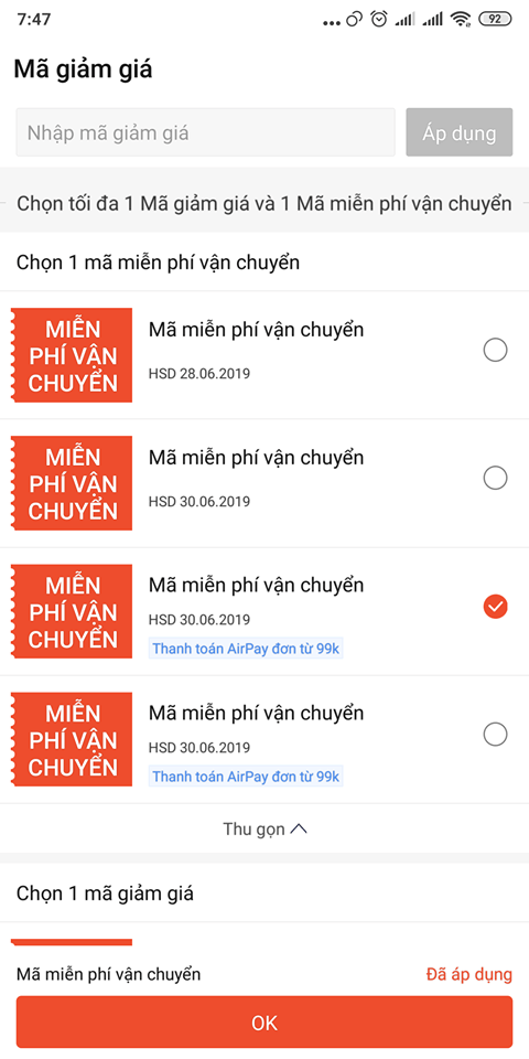 Các loại mã miễn phí vận chuyển Shopee Mã miễn phí ship trên shopee