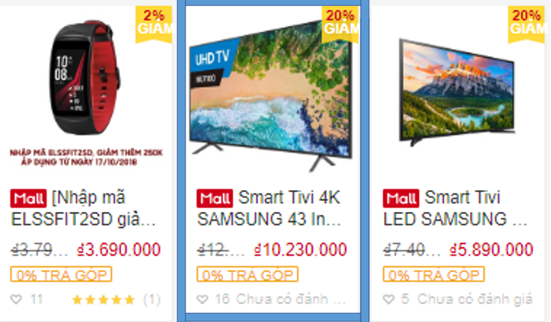 Hướng dẫn mua trả góp Shopee Chọn sản phẩm để mua trả góp Shopee