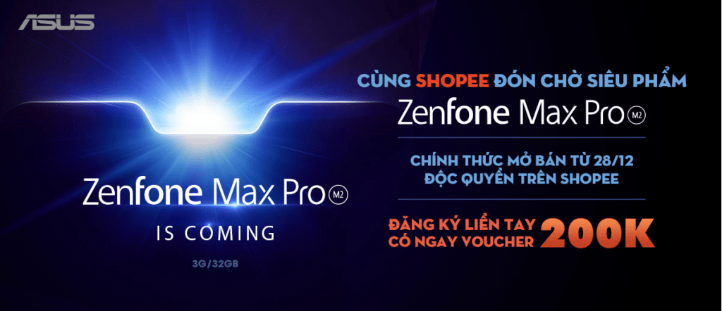 Zenfone Max Pro M2 Shopee bán độc quyền