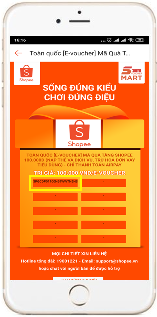 e-voucher mã quà tặng Shopee e-voucher mã quà tặng Shopee
