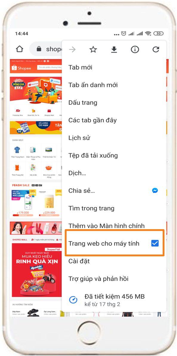 Cách xem sản phẩm Shopee thuộc ngành hàng gì bằng điện thoại