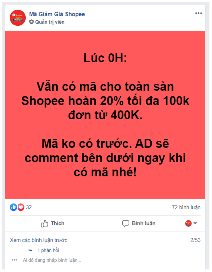 Group facebook Hội Săn Deal săn mã giảm giá shopee
