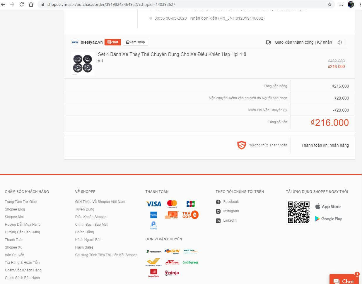 mua hàng quốc tế shopee có mất phí vận chuyển không