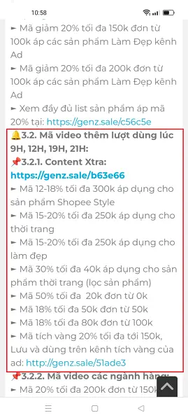 Lưu trước mã shopee 5