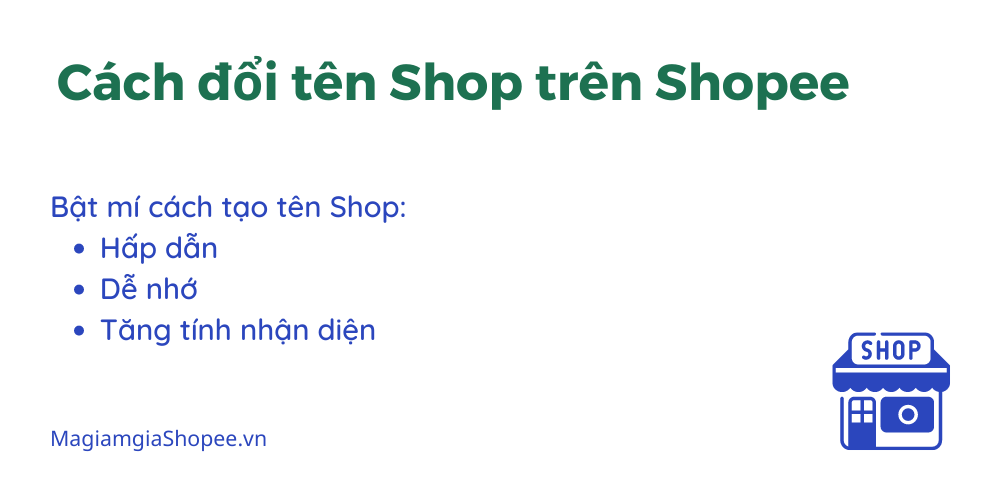 Cách đổi tên Shop trên Shopee