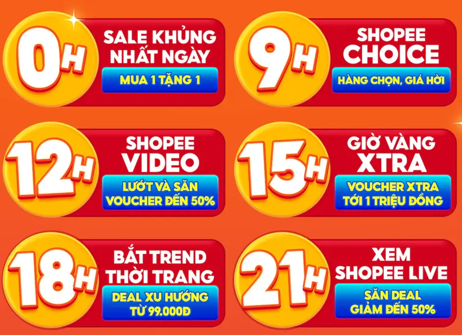 khung giờ vàng săn sale ngày 15.12