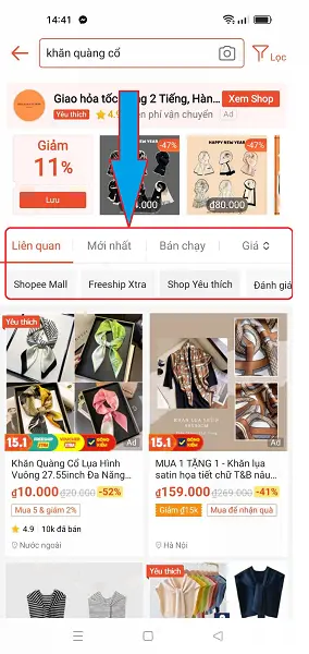 cách mua sắm và chọn lựa bên trên Shopee 2