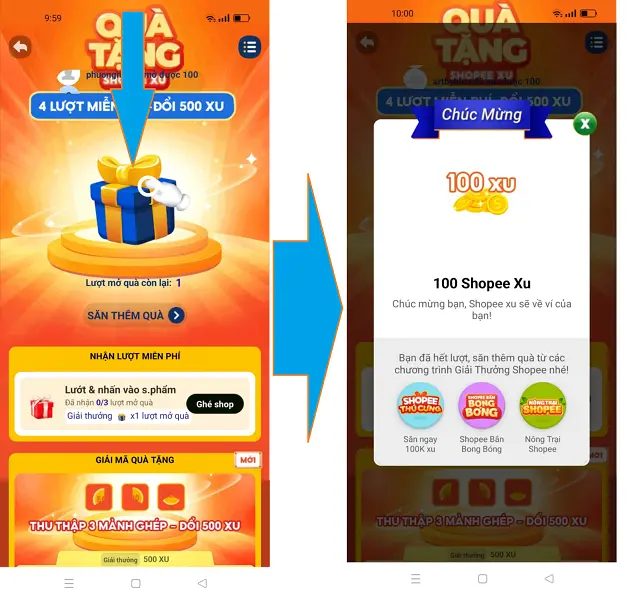 Shopee quà tặng 2