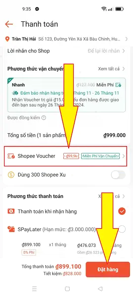 Mã freeship shopee 11