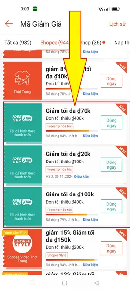 Mã freeship shopee 4