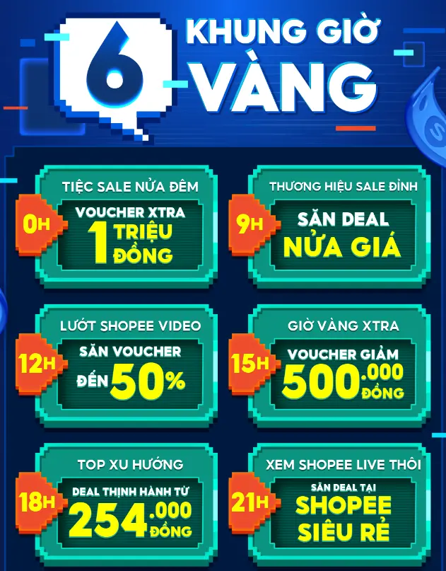 khung giờ săn sale shopee 25.4