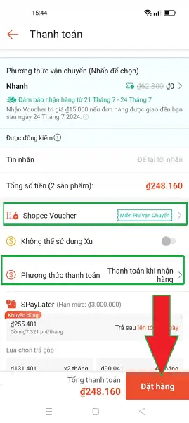 Phương thức vận chuyển trên shopee 4