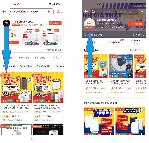 Shop yêu thích, yêu thích + trên Shopee 3