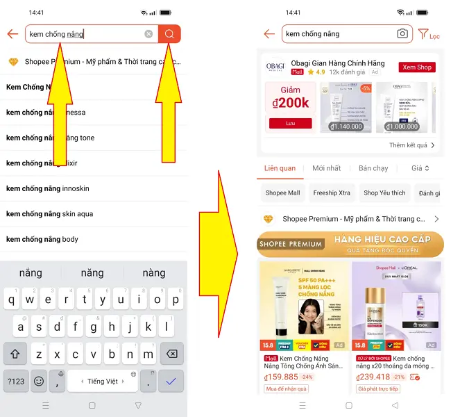 Thích sản phẩm trên shopee