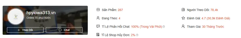 Shop trên shopee 1