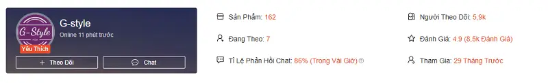 Shop trên shopee 2