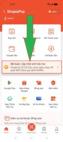 xác minh thông tin ví ShopeePay 5