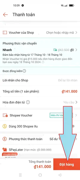 Số dư TK Shopee 6