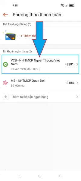 Hủy liê kết tài khoản ngân hàng với shopee 3