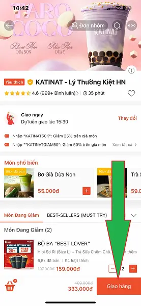 Thanh toán Food bằng SPaylater 3
