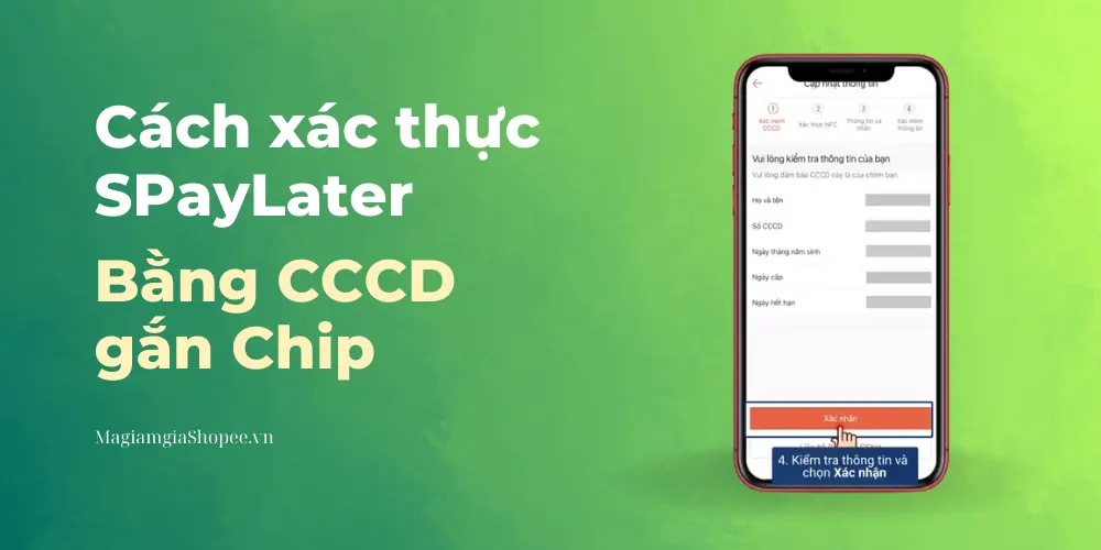 cách xác thực spaylater bằng cccd gắn chip