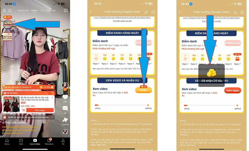 Phần thưởng Shopee video 3