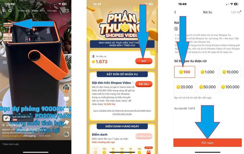 Phần thưởng Shopee video 4