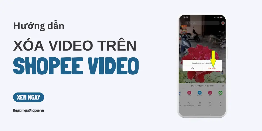 xóa video trên shopee video