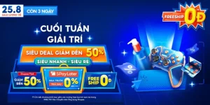 Shopee Sale lương về 25.8.2026