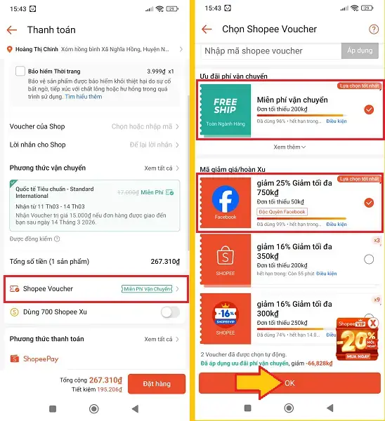 Voucher Shopee facebook 3